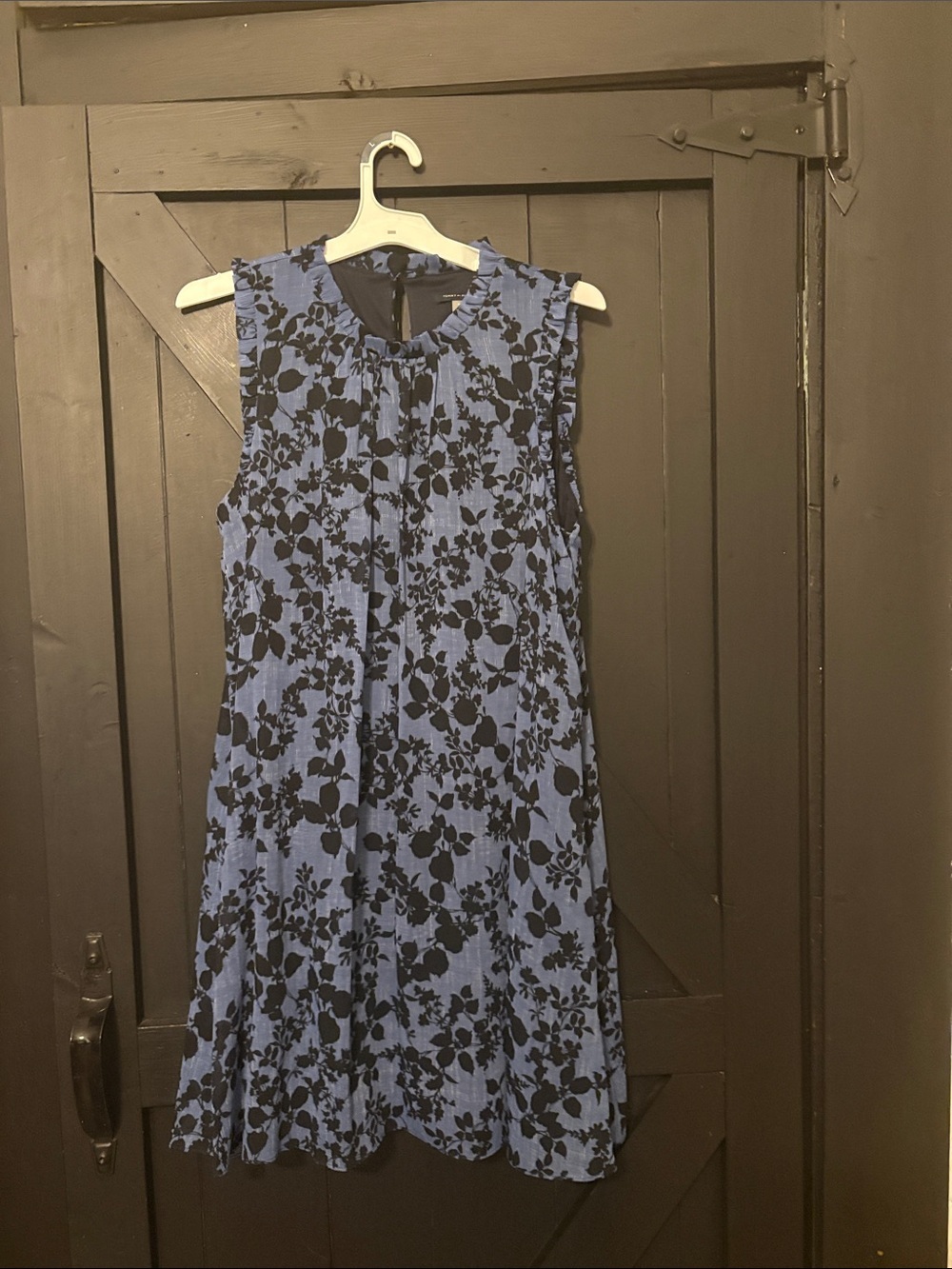 Tommy Hilfiger Blue Dress with Black Floral Print - Picture 2 of 5